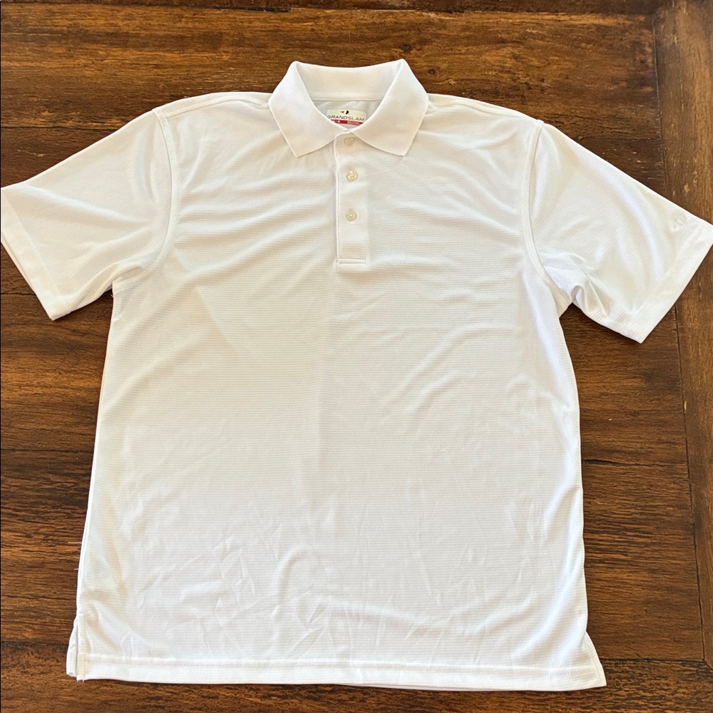 Grand Slam White Polo Golf Shirt